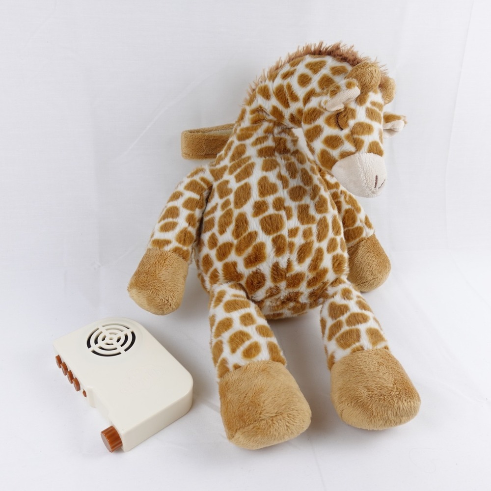 Cloud B Gentle Giraffe Plush 17" Soothing Sounds Heartbeat Nature Music Tested